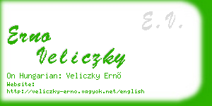 erno veliczky business card
